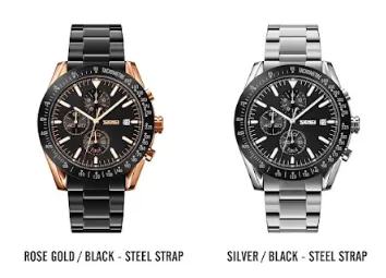 [9253PRGBK] SKMEI 9253 (Rose Gold/Black-Silicone S)