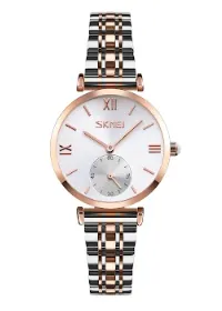 [9198TRGSI-S] SKMEI 9198 rose gold/silver-silver lady